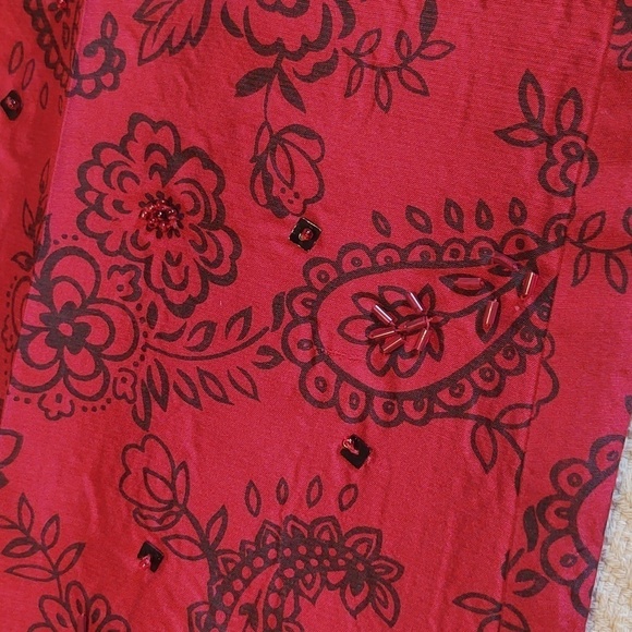 Slikland 100% Silk Women's three piece Pantsuit with beading on pants - Picture 14 of 15